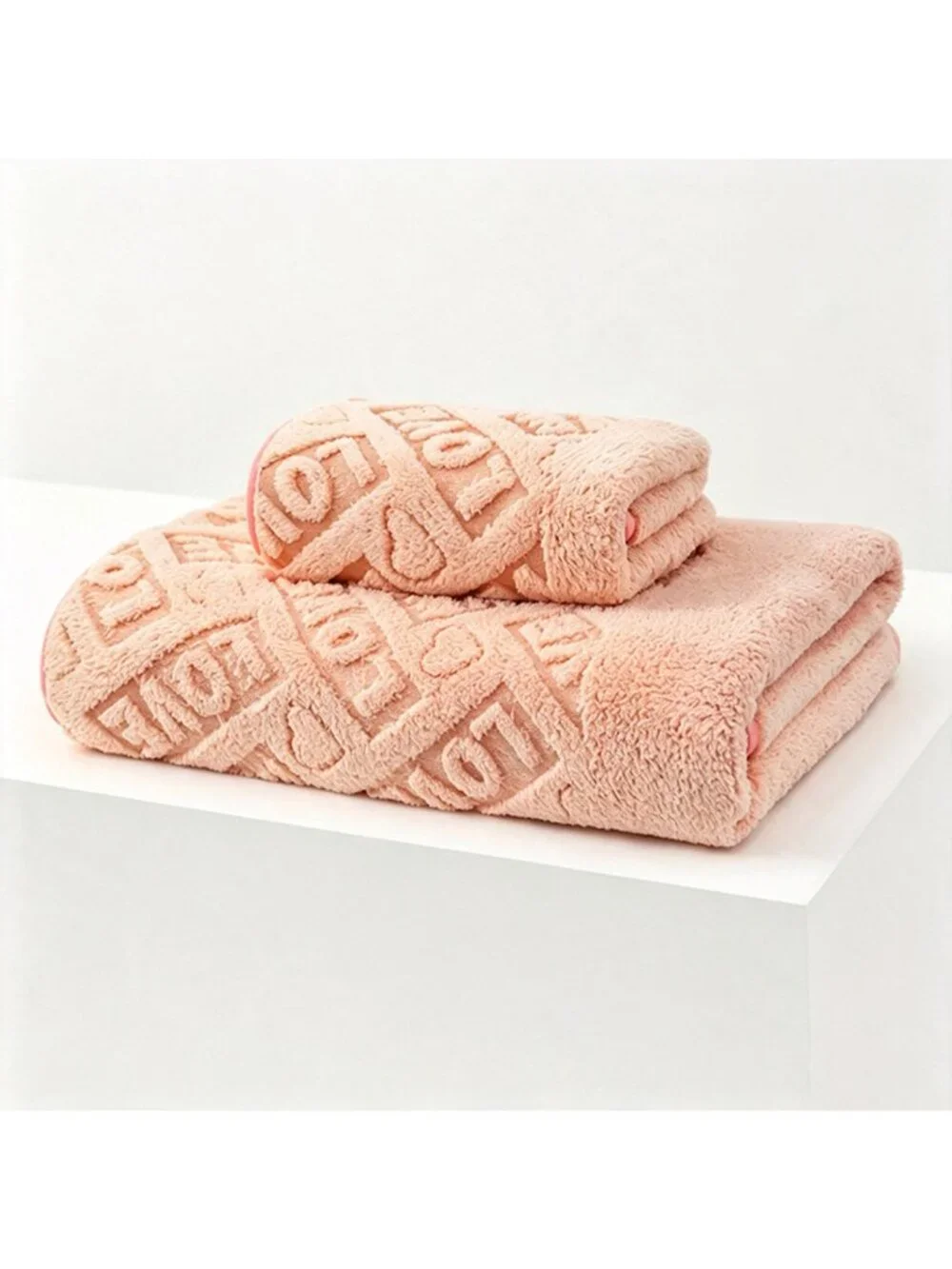 2Pcs Orange Towel Set Ultra Soft Microfiber Bath Towel Hand Towel